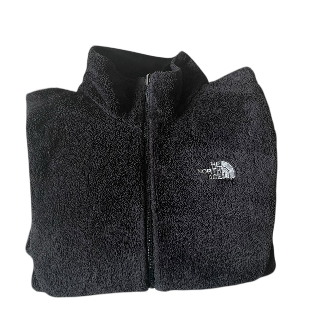 The North Face Black Sherpa Fleece Jacket with Logo Patch